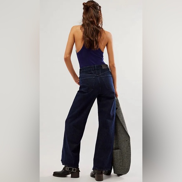 CLOSED Womens Wide Leg Barrel Howea Jeans 29 Bow Leg Baggy High Rise Split Hem - Picture 8 of 16